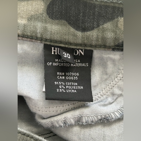 HUDSON NICO MIDRISE Ankle SPR Skinny Camouflage Women’s Jeans Size 30 - Picture 3 of 7